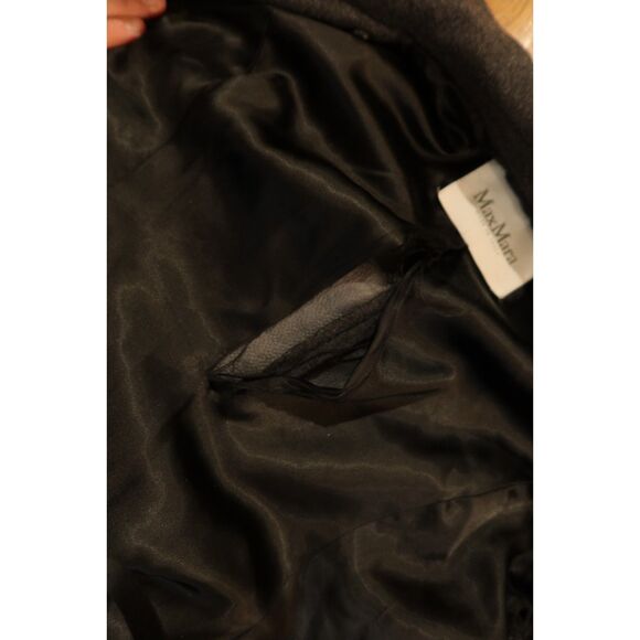MAXMARA wool peacoat long grey alpaca mohair double breast 6 luxury old money - Picture 15 of 15